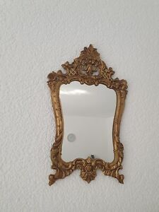 Barock Wandspiegel im Antik Stil Oval Gold Flurspiegel Badspiegel