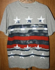 METROZONE MEN'S PATRIOTIC SS T-SHIRT SZ M NWT RED WHITE BLUE STARS - Picture 1 of 4