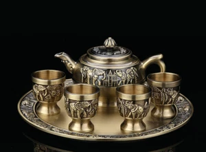High grade retro bronze tea set creative kungfu tea set 003# - Picture 1 of 7