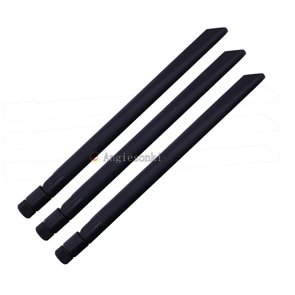 3pcs Tenda 6DB 2.4GHz 5GHz Dual Band Wireless wifi Antenna RP-SMA male 19CM NEW - Image 1 of 4
