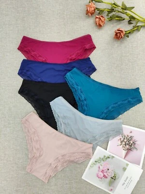 Damen Unterwäsche Unterhose Slips Spitzenslips Dessous Hipster Panty 6er Set - Bild 1 von 4