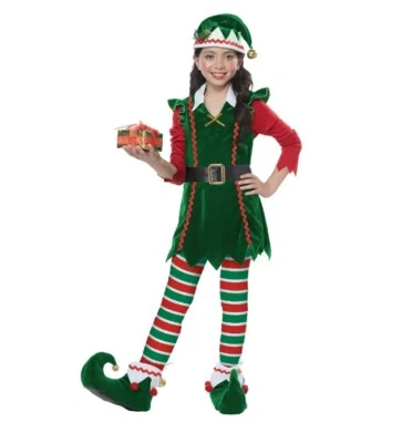 Festive Elf - Costume - Christmas Holiday - Girls - 3 Sizes - Image 1 of 3