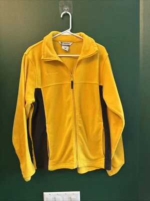 Columbia Full Zip Fleece Jacket Youth 18/20 Yellow Black Outdoors Full Zip - Image 1 of 4