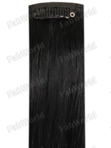 Halo 20" 12 Pieces Deluxe Clip-In Extension 100% Remy Human Hair #1 Jet Black - Picture 1 of 2