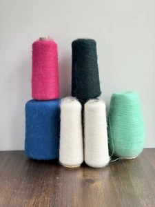 55% Kid Mohair 15% Wool 30% Nylon Yarn 1/13nm Cone Japan SAWADA DANDE - Picture 1 of 18