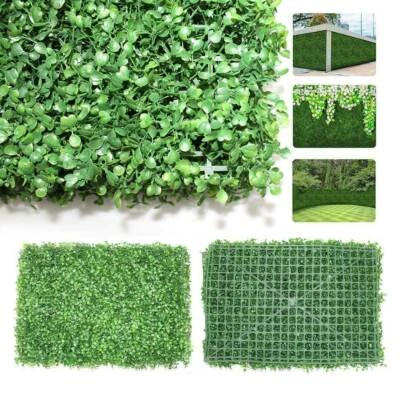 12pcs Artificial Mat Wall Hedge Decor Privacy Fence Panel Garden Grass 24 x 16"  - Image 1 of 4