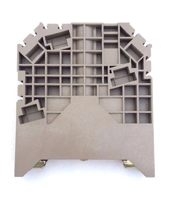DIN Rail Terminal Block End Brackets 9 Quantity SS6 Dinkle Screw Clamp Large - Image 1 of 3