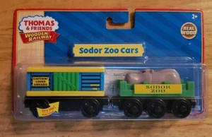 2008 Thomas & Friends Wooden Railway Sodor Zoo Cars ( New & Sealed ) - Picture 1 of 2