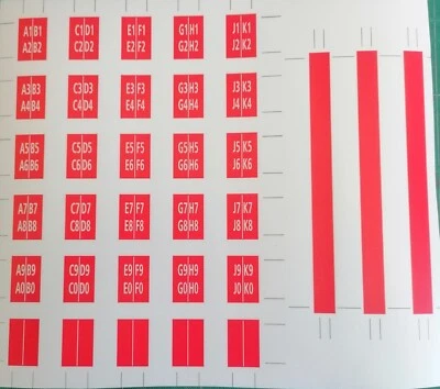 WURLITZER 2500 Series 50 Record Indicator Labels - Image 1 of 4