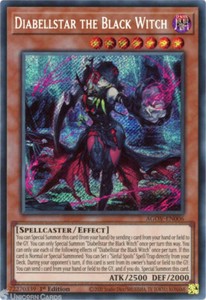AGOV-EN006 Diabellstar the Black Witch :: Secret Rare 1st Edition YuGiOh Card