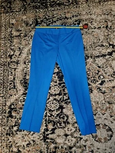 Vince Camuto Pants Womens Size 12 Teal Trousers Skinny Fit Classic Rise Stretch - Picture 1 of 10