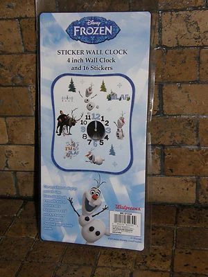 Childrans Sticker Wall Clock BIG or small You Design NIB  Disney's Frozen Olaf - Image 1 of 4