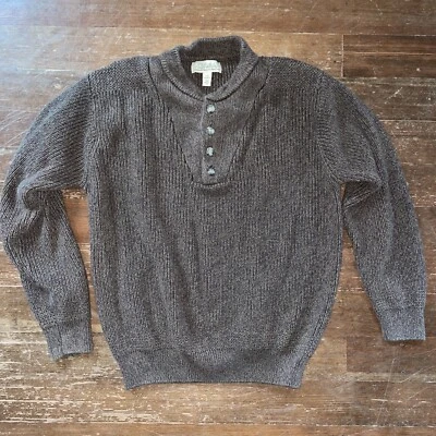 Suéter Tejido Algodón Marrón (B28) Cabelas Para Hombre Talla Grande Calce Cuadrado Años 90 De Colección (B28) Foto 1 de 4