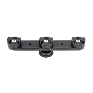 3 in 1 Aluminum Camera Triple Hot Shoe Mount Adapter Bracket Holder Support G - Picture 1 of 11