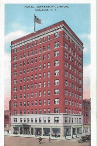 Hotel Jefferson Clinton, Syracuse, NY 1920's unused collared 1920's card - Picture 1 of 2