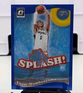 2023-24 Donruss Optic Victor Wembanyama #6 Rookie RC Splash Blue Prizm 20/85  - Bild 1 von 5