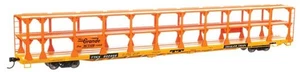 Walthers Mainline 910-8208 HO Scale 89' Flatcar w/Tri-Level Open Auto Rack DRGW - Picture 1 of 1