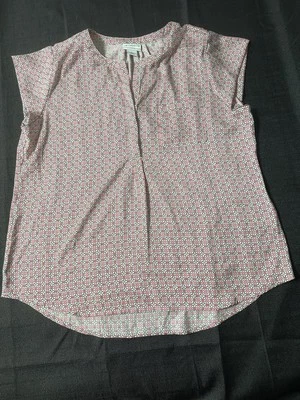 Blusa estilo top sin mangas para mujer Liz Claiborne talla grande diseño blanco/rosa Foto 1 de 4