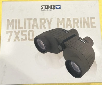 STEINER MILITARY MARINE 7X50 BINOCULARS #2038 WITH CAMO CASE FAST SHIPPING - Image 1 of 4