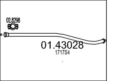 MTS 01.43028 Exhaust Pipe for CITROËN - Bild 1 von 3