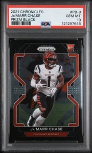 2021 Chronicles Ja’marr Chase Rookie Black Prizm #PB-9 PSA 10 - Bild 1 von 3