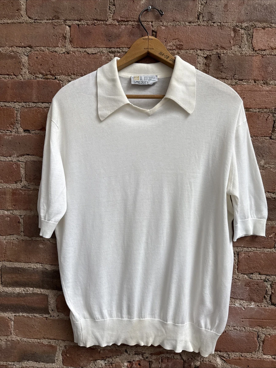 VINTAGE John Smedley Polo Syle Sweater, Sz Medium, Sea Island