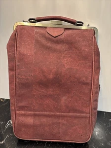 Mochila vegana de piel de corcho La Flore Paris bobobark rojo coñac - Imagen 1 de 11