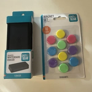 Pen + Gear Magnetischer Whiteboard Radierer und Magnet Set (10 Stück) - Bild 1 von 2