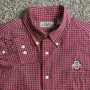 Vesi sportswear men’s medium casual Ohio State button-down shirt Cotton Athletic - Picture 1 of 6