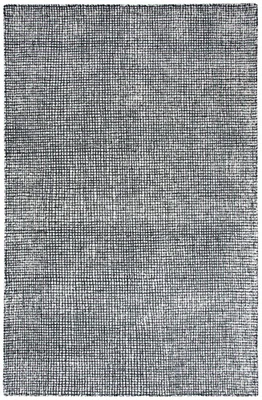 3x5 Rizzy Rugs Black Solid Wool Shaded Tufted Door Mat TAL102 - Aprx 3' x 5' - Image 1 of 2