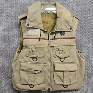 Vintage America's Cup Herren große Schwimmweste Schwimmweste khaki hellbraun USA Flecken* - Bild 1 von 12