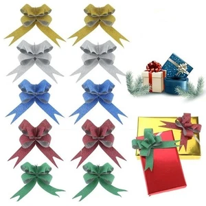 10 Pcs Gift Wrapping Ribbon Pull Bow Solid Color Ribbon Strings Ribbons Flower - Picture 1 of 20