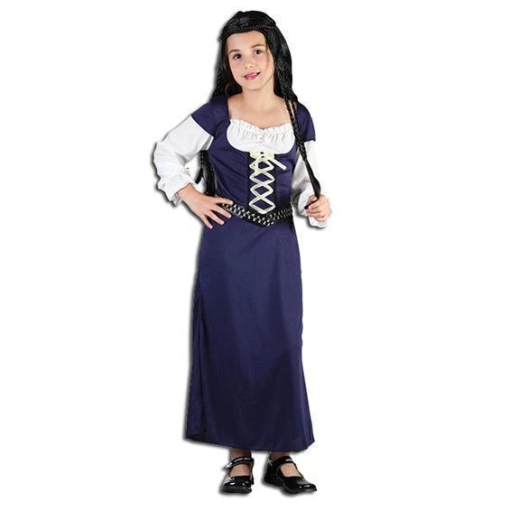 GIRLS MAID MARIAN MARION MEDIEVAL TUDOR FANCY DRESS COSTUME - Image 1 of 1