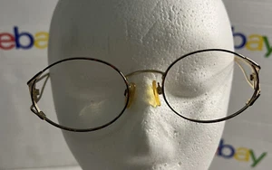 Yves Saint Laurent 6033 Y119 Vintage Eyeglasses Frames Gold Red Metal 130 - Picture 1 of 6