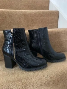 River Island Womens Ankle Boots, Size 5, Black, Side Zip. - Picture 1 of 1