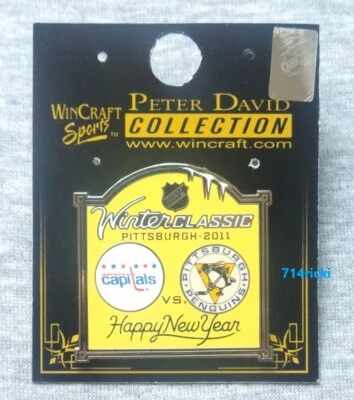 Official NHL 2011 Winter Classic Pin Pittsburgh Penguins vs Washington Capitals - Image 1 of 2