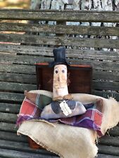 Handmade Primitive Pilgrim Sitter, Thanksgiving Decor, Farmhouse, Bowl Fillers