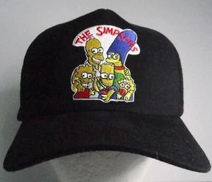 The Simpsons Family TV Logo Embroidered Patch on Black Trucker Cap/Hat - Picture 1 of 3