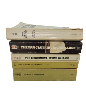 Vintage Irving Wallace Menge 5 The R Dokument THE PLOT Fan Club Taschenbuch - Bild 1 von 16
