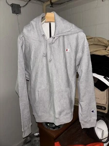 Champion Reverse Weave C Logo Pullover Hoodie Sweatshirt Heathered Gray Size 2XL - Picture 1 of 7