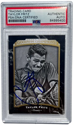TAYLOR FRITZ SIGNED 2017 UPPER DECK GOODWIN CHAMPIONS TENNIS CARD AUTO PSA/DNA - Image 1 of 2
