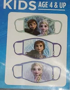Disney Cloth Face Mask Age 4 & Up Package Of 3 - Picture 1 of 2