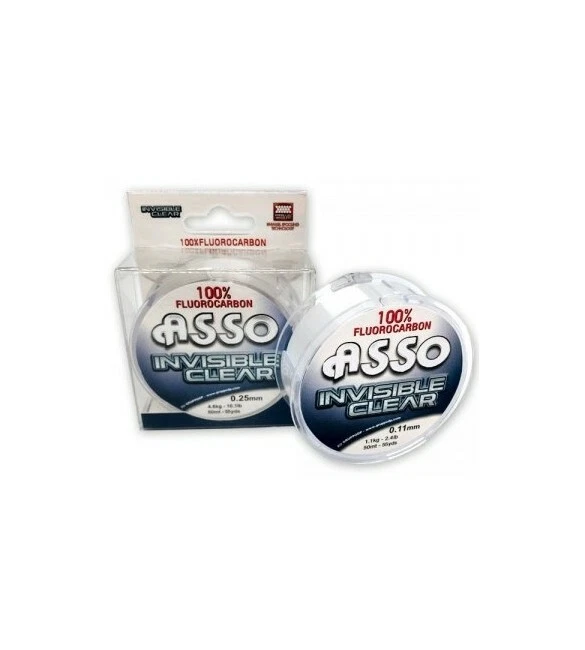 FILO ASSO ASSO INVISIBLE CLEAR MM 40 LB 23,8 MT 50 FLUOROCARBON - Immagine 1 di 1