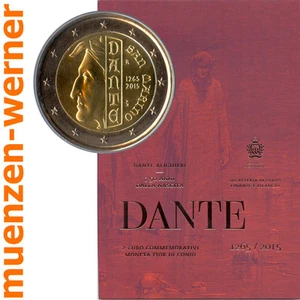 Sondermünzen San Marino: 2 Euro Münze 2015 Dante Sondermünze Gedenkmünze - Bild 1 von 1