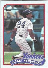 RICKEY  HENDERSON 1989 TOPPS WAX BOTTOM #F NEW YORK YANKEES