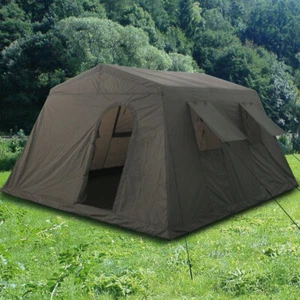 Gruppenzelt Zelt mit Boden Outdoor Camping 6 Person Army Tent Green - Bild 1 von 3