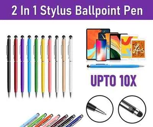 Capacitive Touch Screen Stylus Ball Point Ink Pen for iPhone iPad Tablet 2 in 1 - Picture 1 of 12