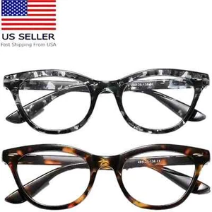 Juego de 2 gafas de lectura ojo de gato luz azul presbicia fuerza +3,50 nuevas - Imagen 1 de 5