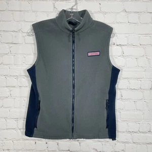 Chaleco polar Vineyard Vines para mujer talla XS gris cremallera completa bolsillos con cremallera - Imagen 1 de 10