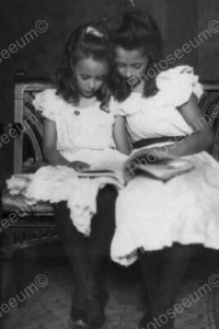 Pretty Young Girls Read Together Professional Photo Lab Reprint - Picture 1 of 1